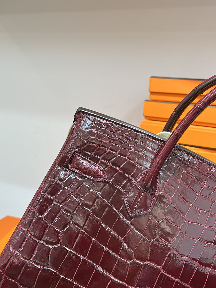 エルメス バーキン 30の通販 HERMES バーキン30 ルージュアッシュ クロコダイル ゴールド金具 H025584CC55 バーキン30 クロコ 定価 - 画像 (6)