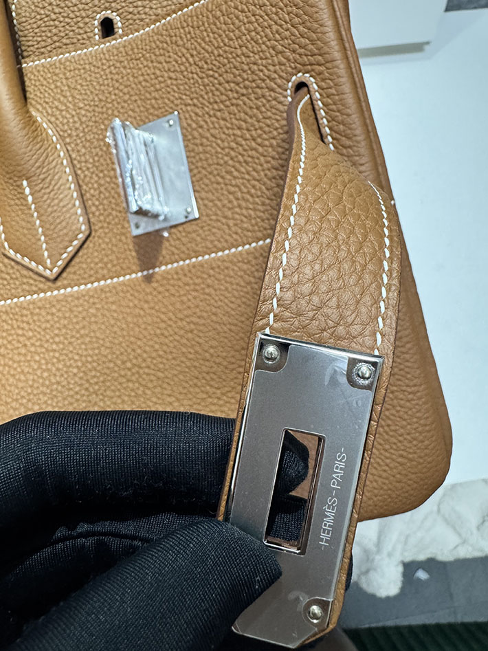 エルメス ショルダーバーキン 42の通販 HERMES ショルダーバーキン42 ゴールド フィヨルド シルバー金具 H044819CK37 エルメス バーキン メンズ - 画像 (8)