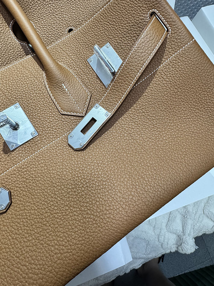 エルメス ショルダーバーキン 42の通販 HERMES ショルダーバーキン42 ゴールド フィヨルド シルバー金具 H044819CK37 エルメス バーキン メンズ - 画像 (7)