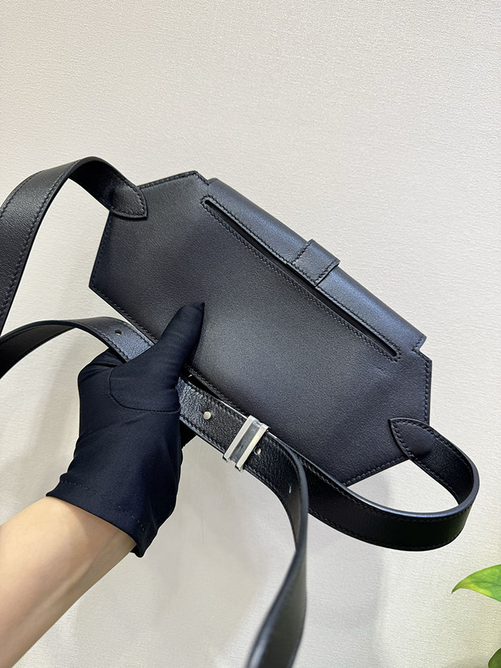 エルメス エラン ポケット 24の通販 HERMES エラン ポケット 24 ブラック スイフト シルバー金具 2632664 エルメス ウエストバッグ - 画像 (6)
