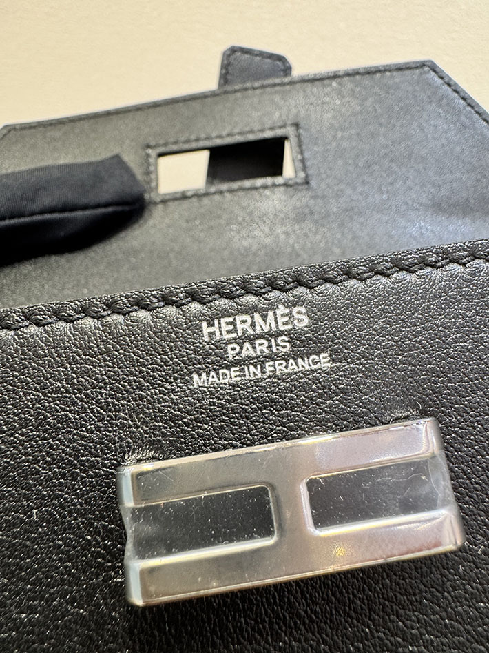 エルメス エラン ポケット 24の通販 HERMES エラン ポケット 24 ブラック スイフト シルバー金具 2632664 エルメス ウエストバッグ - 画像 (3)