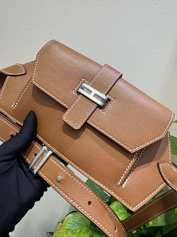 エルメス エラン ポケット 24の通販 HERMES エラン ポケット 24 ゴールド スイフト シルバー金具 2632665 エルメス ボディバッグ - 画像 (9)