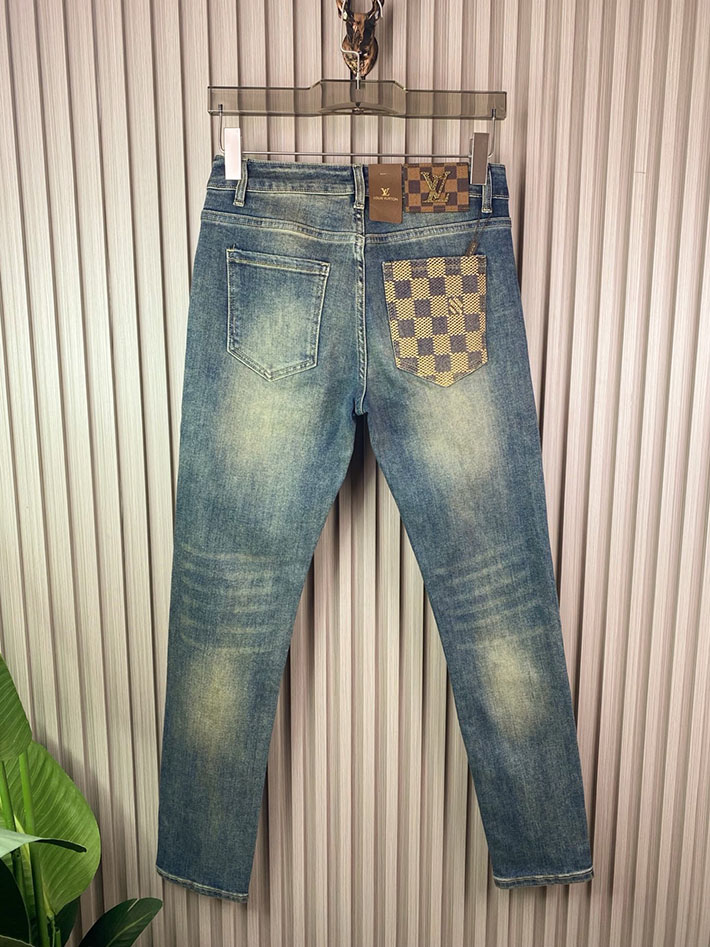最高級ルイヴィトンスーパーコピー Louis Vuitton 服 2026新作 ダミエ柄デニムパンツ 2632811 ルイヴィトン デニムパンツ メンズ - 画像 (8)