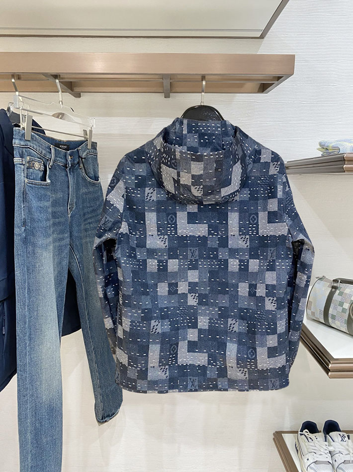 最高級ルイヴィトンスーパーコピー LV x NIGOコラボ Damier Denim Workwear Blouson 2632827 ルイヴィトン ジャケット 新作 - 画像 (7)