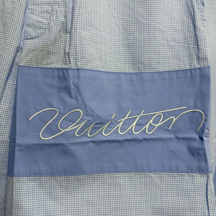 最高級ルイヴィトンスーパーコピー Louis Vuitton エンブロイダリー シグネチャー ショートスリーブシャツ 2632884 ヴィトン セットアップ メンズ - 画像 (7)