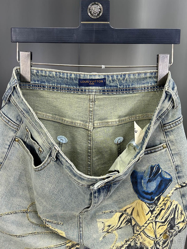 Louis Vuitton 服 2026新作 ルイヴィトンデニムパンツコピー lv デニム ジーンズ メンズ 人気 2632905 ルイヴィトン パンツ モノグラム - 画像 (4)