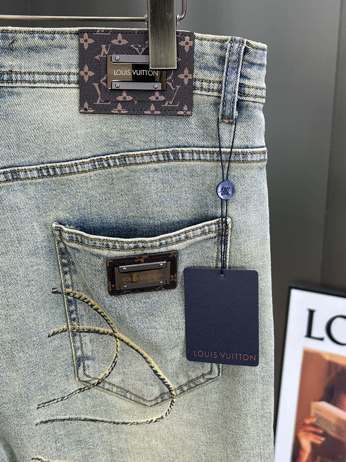 Louis Vuitton 服 2026新作 ルイヴィトンデニムパンツコピー lv デニム ジーンズ メンズ 人気 2632905 ルイヴィトン パンツ モノグラム - 画像 (5)