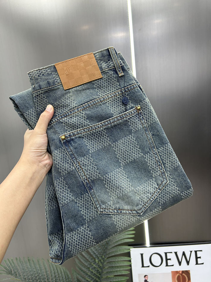 Louis Vuitton デニムパンツ 服 2026新作 直営通販 ルイヴィトン ダミエデニム スケートパンツ 2632907 ヴィトン デニム 新作 - 画像 (2)