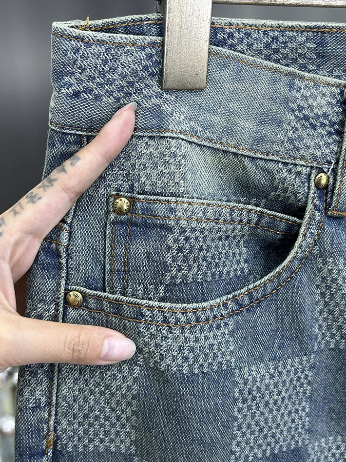 Louis Vuitton デニムパンツ 服 2026新作 直営通販 ルイヴィトン ダミエデニム スケートパンツ 2632907 ヴィトン デニム 新作 - 画像 (10)