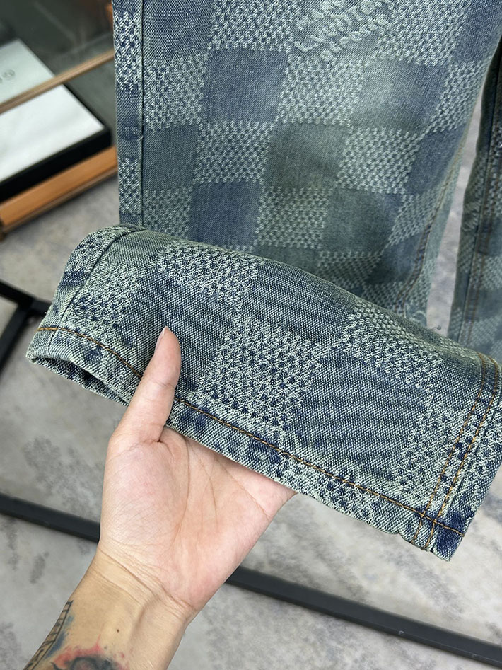 Louis Vuitton デニムパンツ 服 2026新作 直営通販 ルイヴィトン ダミエデニム スケートパンツ 2632907 ヴィトン デニム 新作 - 画像 (9)