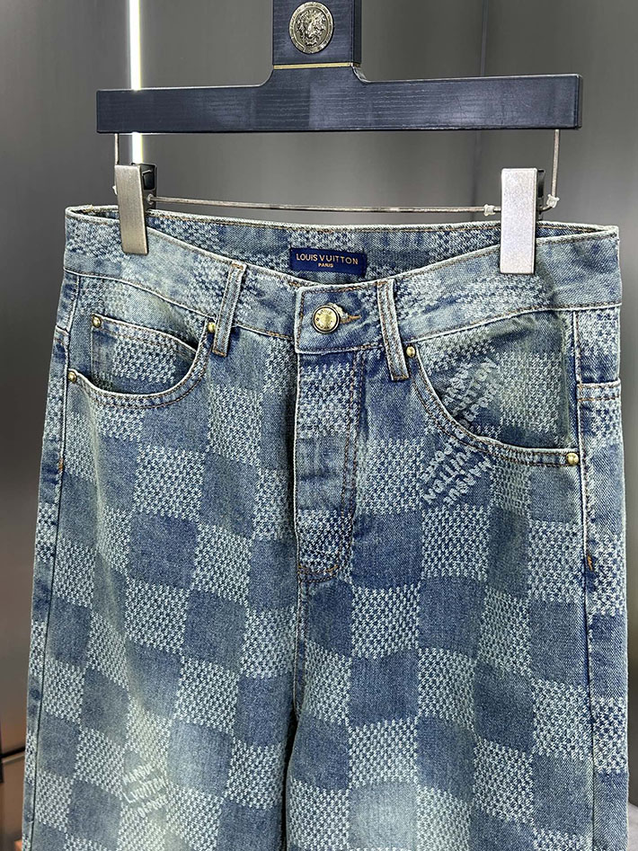 Louis Vuitton デニムパンツ 服 2026新作 直営通販 ルイヴィトン ダミエデニム スケートパンツ 2632907 ヴィトン デニム 新作 - 画像 (8)