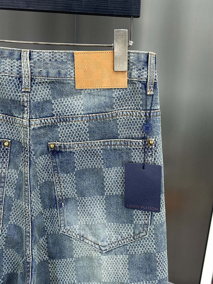 Louis Vuitton デニムパンツ 服 2026新作 直営通販 ルイヴィトン ダミエデニム スケートパンツ 2632907 ヴィトン デニム 新作 - 画像 (7)