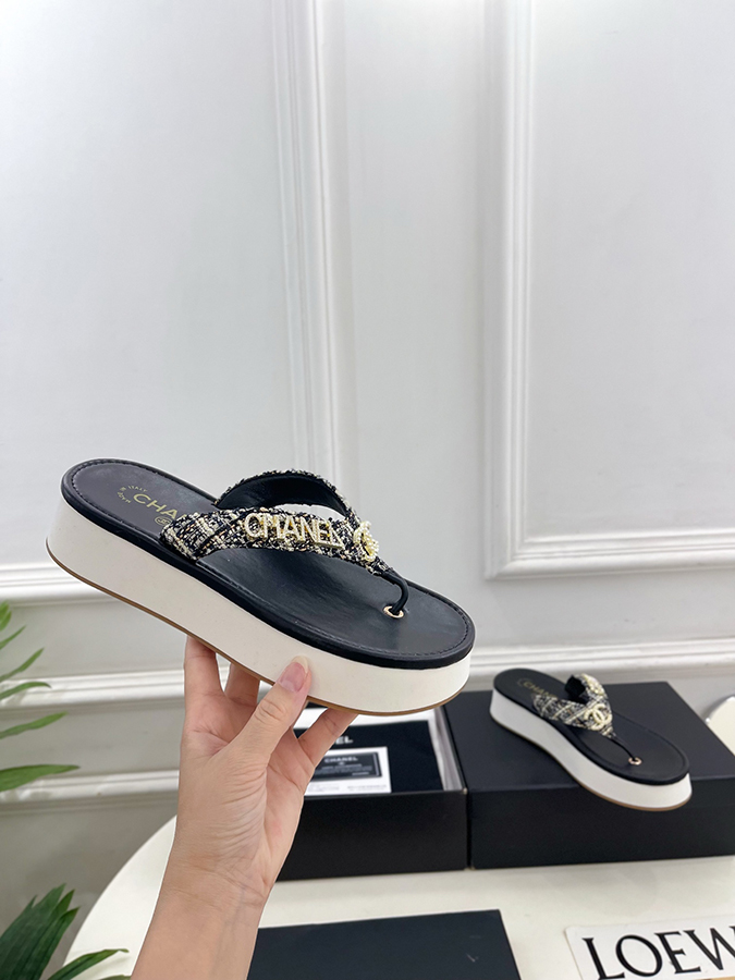 【CHANELシャネルスーパーコピー 】2026SS 春夏新作 シャネルのサンダルツートーン ダイヤモンド サンダル - 画像 (5)