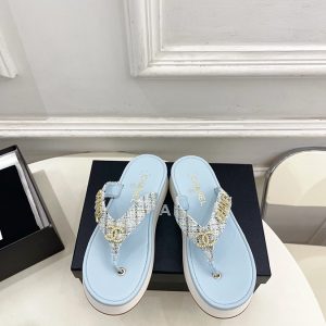 CHANELシャネルスーパーコピー ライトブルーサンダル