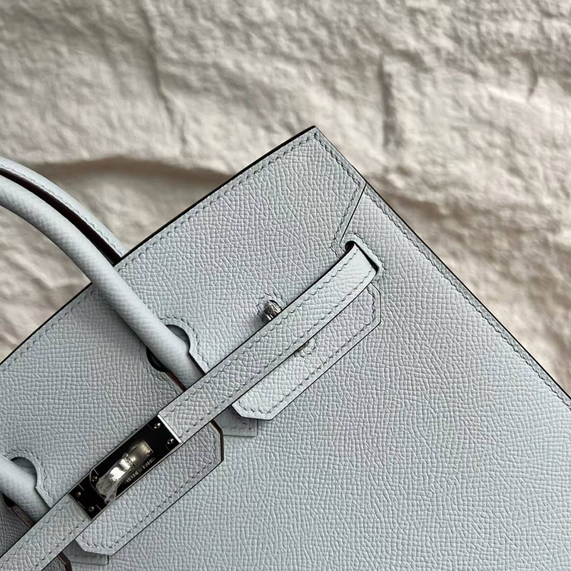 エルメス バーキン 並行輸入 HERMES バーキン25セリエ ブルーブリュム ヴォーエプソン シルバー金具 H082302CKT0 エルメスバーキンスーパーコピー - 画像 (9)