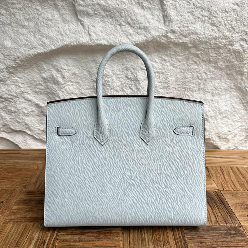 エルメス バーキン 並行輸入 HERMES バーキン25セリエ ブルーブリュム ヴォーエプソン シルバー金具 H082302CKT0 エルメスバーキンスーパーコピー - 画像 (8)
