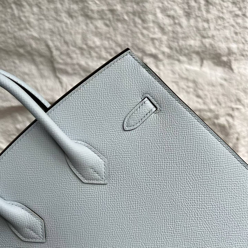 エルメス バーキン 並行輸入 HERMES バーキン25セリエ ブルーブリュム ヴォーエプソン シルバー金具 H082302CKT0 エルメスバーキンスーパーコピー - 画像 (7)