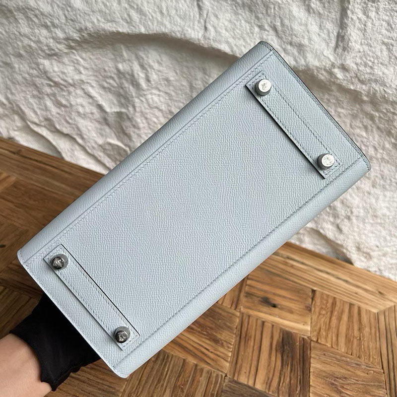 エルメス バーキン 並行輸入 HERMES バーキン25セリエ ブルーブリュム ヴォーエプソン シルバー金具 H082302CKT0 エルメスバーキンスーパーコピー - 画像 (2)