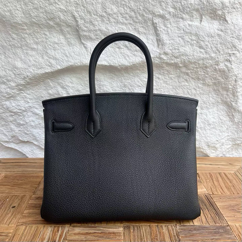 エルメス バーキン 並行輸入 HERMES バーキン30 黒 ブラック フィヨルド ゴールド金具 2634003 エルメスバーキン30コピー - 画像 (8)