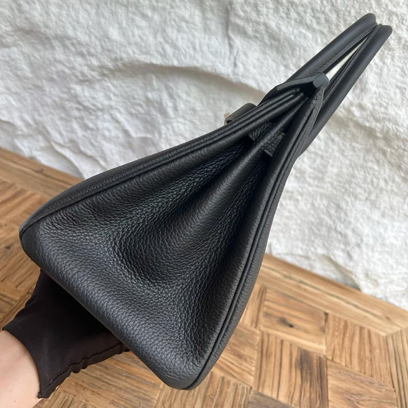 エルメス バーキン 並行輸入 HERMES バーキン30 黒 ブラック フィヨルド ゴールド金具 2634003 エルメスバーキン30コピー - 画像 (6)