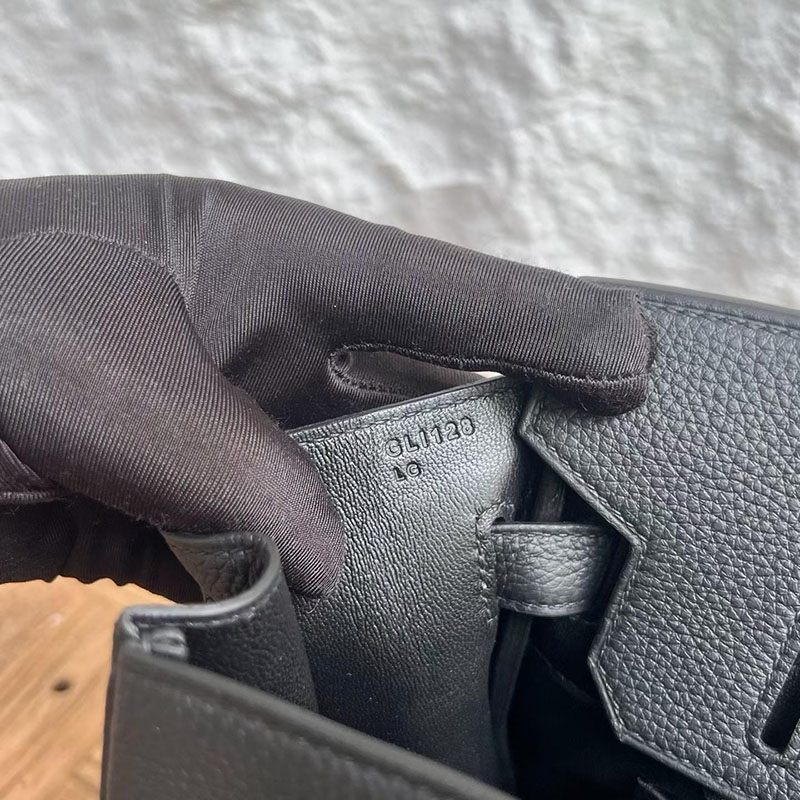 エルメス バーキン 並行輸入 HERMES バーキン30 黒 ブラック フィヨルド ゴールド金具 2634003 エルメスバーキン30コピー - 画像 (4)