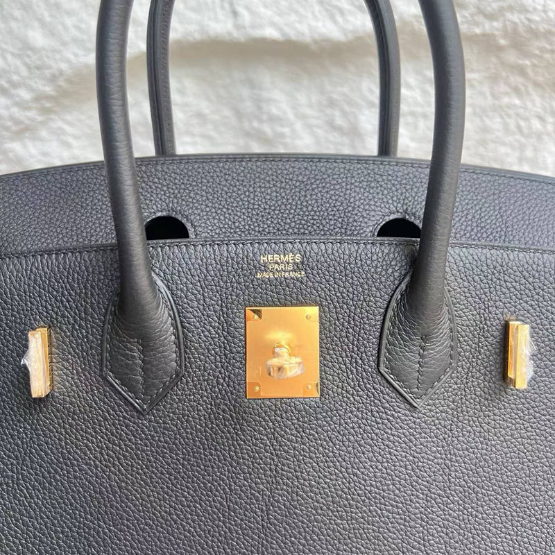 エルメス バーキン 並行輸入 HERMES バーキン30 黒 ブラック フィヨルド ゴールド金具 2634003 エルメスバーキン30コピー - 画像 (3)
