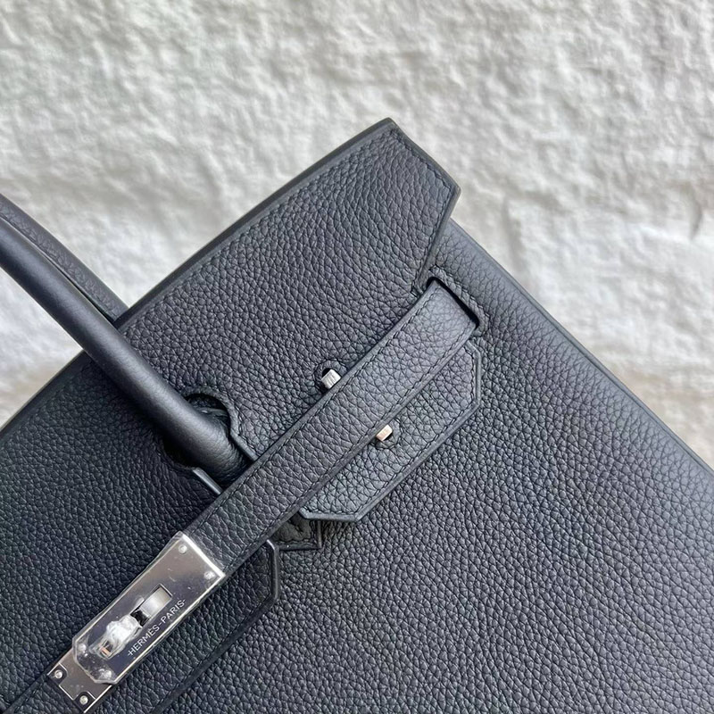 エルメス バーキン 並行輸入 HERMES バーキン30 黒 ブラック フィヨルド シルバー金具 2634004 バーキン 30 黒 定価 - 画像 (9)