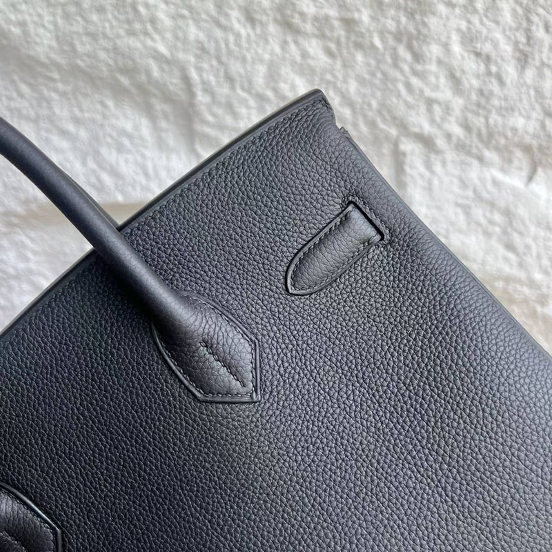 エルメス バーキン 並行輸入 HERMES バーキン30 黒 ブラック フィヨルド シルバー金具 2634004 バーキン 30 黒 定価 - 画像 (7)