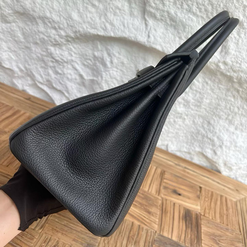エルメス バーキン 並行輸入 HERMES バーキン30 黒 ブラック フィヨルド シルバー金具 2634004 バーキン 30 黒 定価 - 画像 (6)