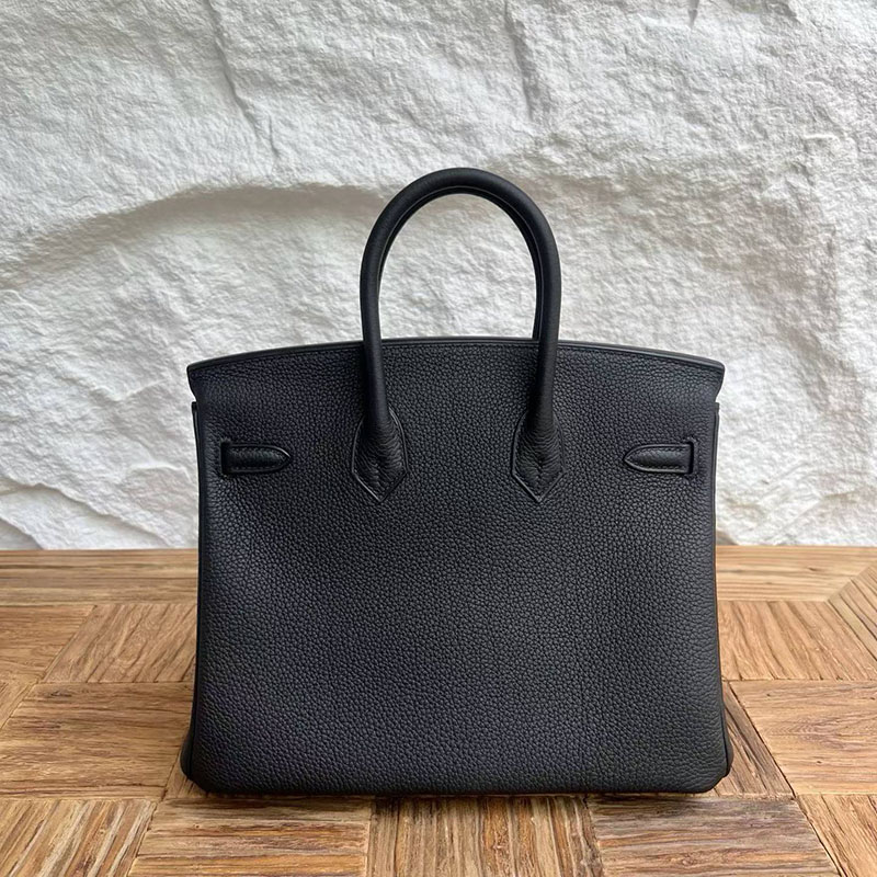 エルメス バーキン 並行輸入 HERMES バーキン25 黒 ブラック フィヨルド ゴールド金具 2634006 エルメスバーキン25コピー - 画像 (8)