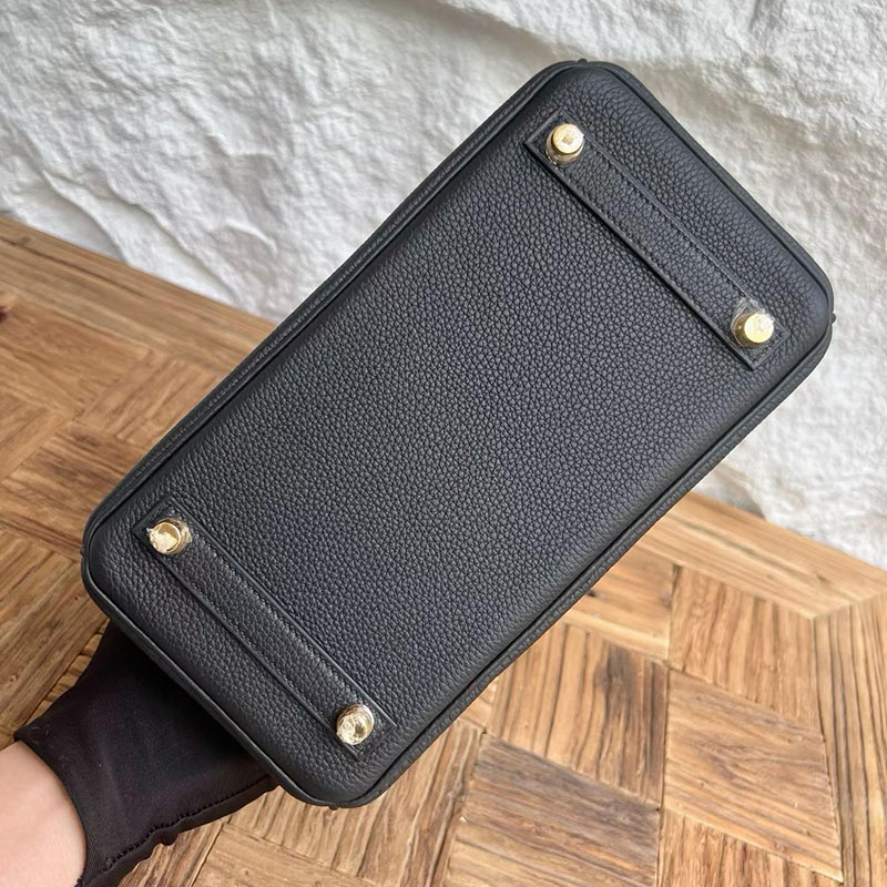 エルメス バーキン 並行輸入 HERMES バーキン25 黒 ブラック フィヨルド ゴールド金具 2634006 エルメスバーキン25コピー - 画像 (2)