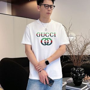 グッチ 服 アウトレット GUCCI グッチ コットン メンズカジュアルTシャツclothes20260014 Tシャツ メンズ ハイエンド