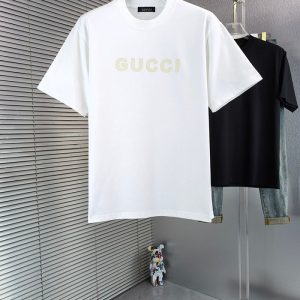 グッチ 服 アウトレット GUCCI グッチ コットン 新作クルーネック半袖Tシャツ clothes20260020 GUCCI Tシャツ メンズ