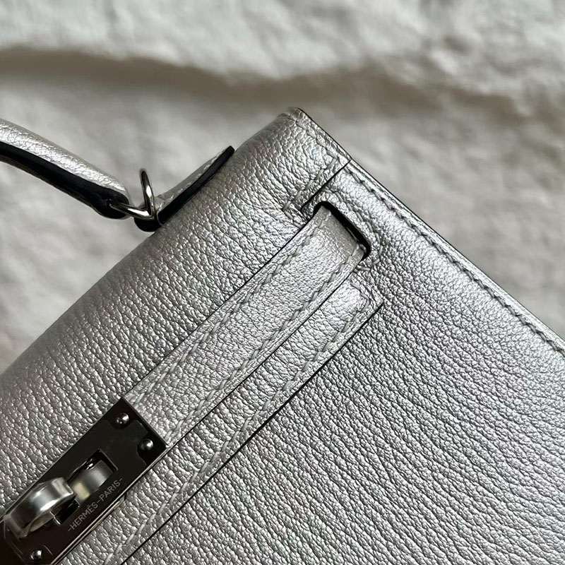 エルメスコピー通販 HERMES ケリーミニ2 外縫い シルバー シェブルミゾル シルバー金具 2634026 エルメス ミニケリー2 - 画像 (9)