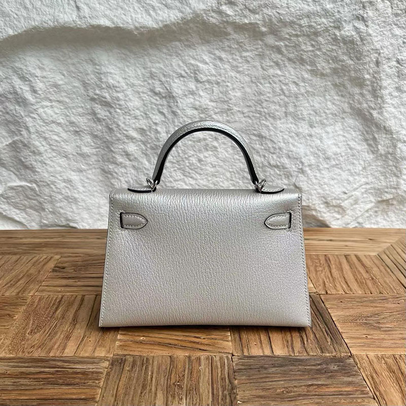 エルメスコピー通販 HERMES ケリーミニ2 外縫い シルバー シェブルミゾル シルバー金具 2634026 エルメス ミニケリー2 - 画像 (8)