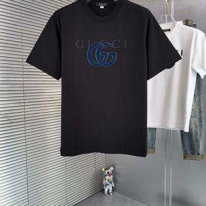 グッチ 服 アウトレット GUCCI グッチ コットン 新作クルーネック半袖Tシャツ clothes20260026 グッチ コットン メンズ Tシャツ