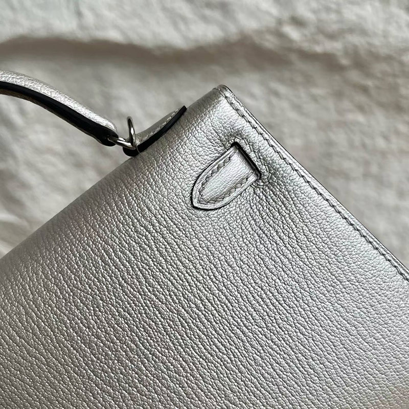 エルメスコピー通販 HERMES ケリーミニ2 外縫い シルバー シェブルミゾル シルバー金具 2634026 エルメス ミニケリー2 - 画像 (7)