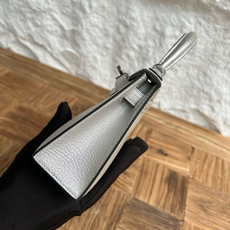エルメスコピー通販 HERMES ケリーミニ2 外縫い シルバー シェブルミゾル シルバー金具 2634026 エルメス ミニケリー2 - 画像 (6)