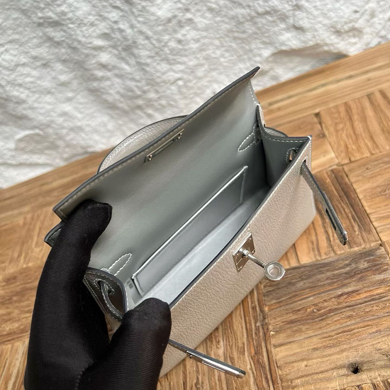 エルメスコピー通販 HERMES ケリーミニ2 外縫い シルバー シェブルミゾル シルバー金具 2634026 エルメス ミニケリー2 - 画像 (5)