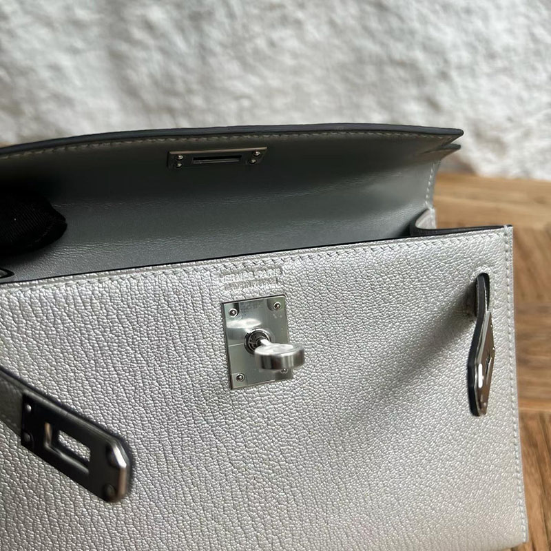 エルメスコピー通販 HERMES ケリーミニ2 外縫い シルバー シェブルミゾル シルバー金具 2634026 エルメス ミニケリー2 - 画像 (3)
