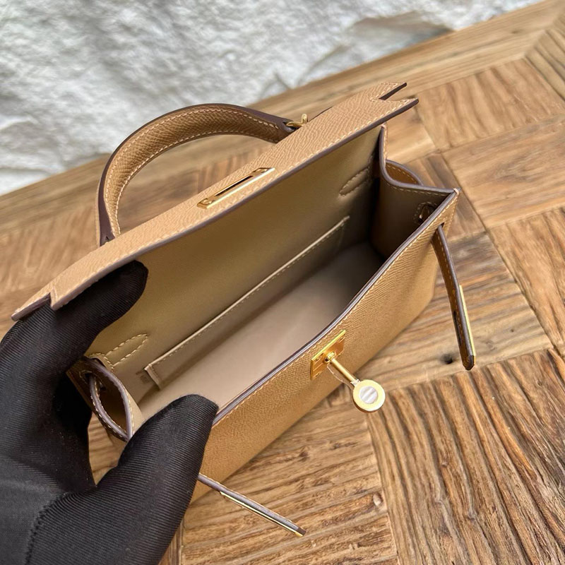 エルメスコピー通販 HERMES ケリーミニ2 外縫い チャイ ヴォーエプソン ゴールド金具 2634027 エルメス ミニケリー 値段 - 画像 (7)