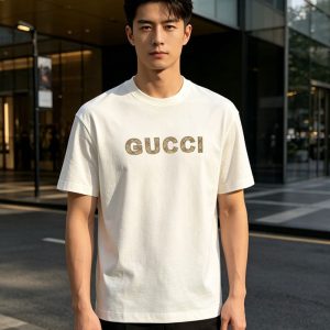 グッチ 服 アウトレット GUCCI グッチ シルク メンズ半袖Tシャツ clothes20260027 グッチ コットン メンズ Tシャツ