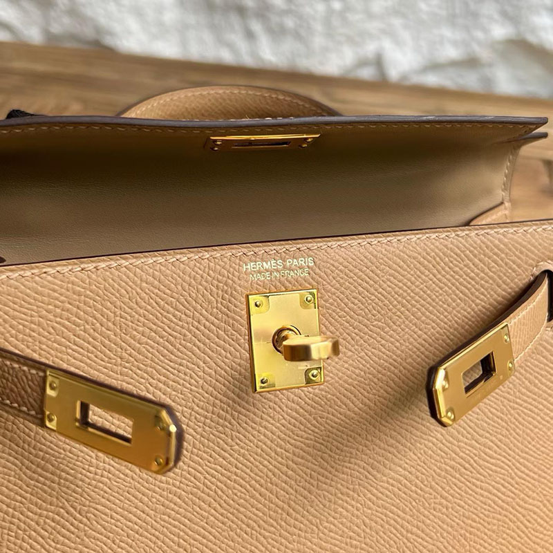 エルメスコピー通販 HERMES ケリーミニ2 外縫い チャイ ヴォーエプソン ゴールド金具 2634027 エルメス ミニケリー 値段 - 画像 (6)