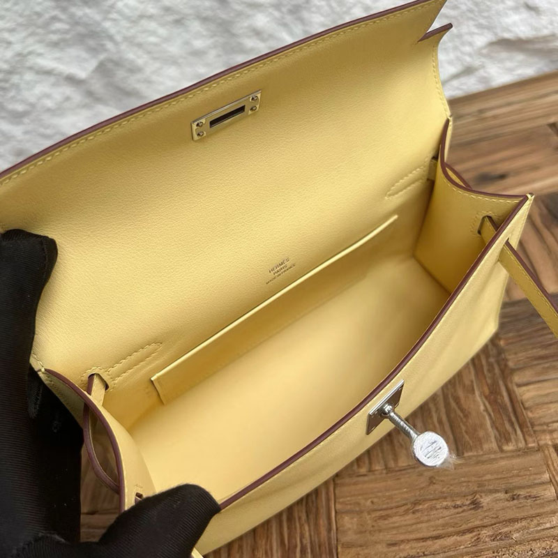 エルメスコピー通販 HERMES ポシェットケリー ジョーヌプッサン スイフト シルバー金具 H084047CK1Z エルメス ミニ ケリー 定価 - 画像 (5)