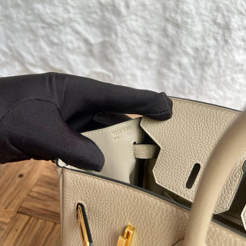 エルメスコピー通販 HERMES バーキン25 ベージュマルファ トゴ ゴールド金具 H041702CC8Q エルメスバーキン25コピー - 画像 (4)