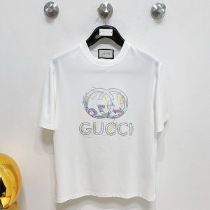 グッチ 服 アウトレット GUCCI グッチ コットン 新作クルーネックTシャツ clothes20260036 大人の上質Tシャツ メンズ