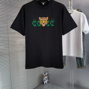 グッチ 服 アウトレット GUCCI グッチ コットン 高級純綿Tシャツclothes20260043 プリント柄の黒いTシャツ
