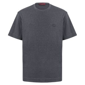 グッチ 服 アウトレット GUCCI グッチ コットン 刺繍入りコットンニットTシャツclothes20260046 グッチ スポーツTシャツ