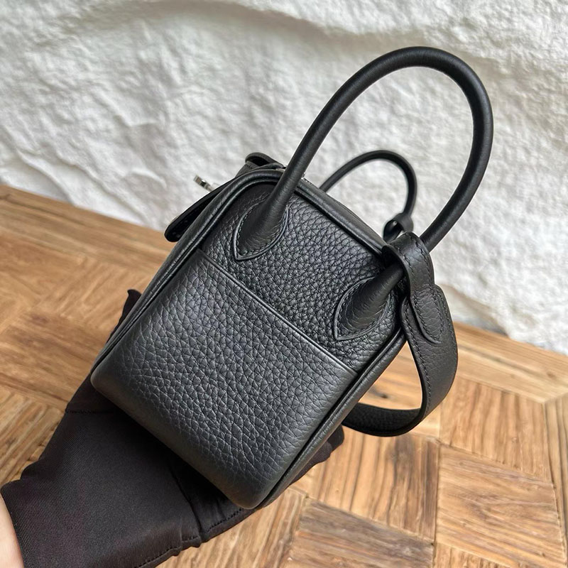 エルメスコピー通販 HERMES ミニリンディ 黒 ブラック トリヨンクレマンス シルバー金具 2634053 エルメス バッグ リンディ ミニ - 画像 (6)
