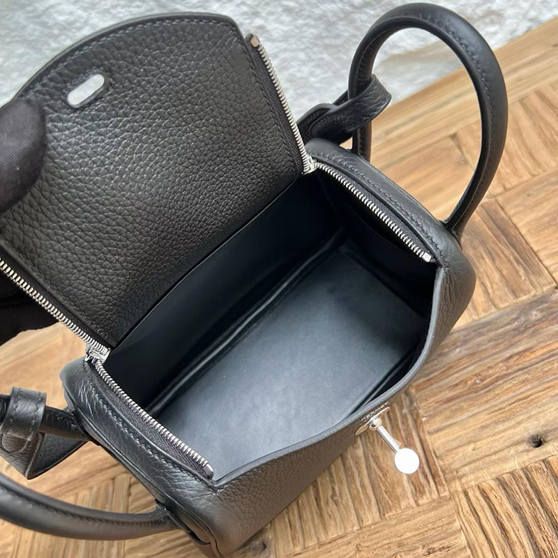 エルメスコピー通販 HERMES ミニリンディ 黒 ブラック トリヨンクレマンス シルバー金具 2634053 エルメス バッグ リンディ ミニ - 画像 (5)
